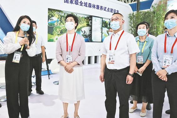 趙璟王青峰檢查第六屆絲博會(huì)我市參展工作