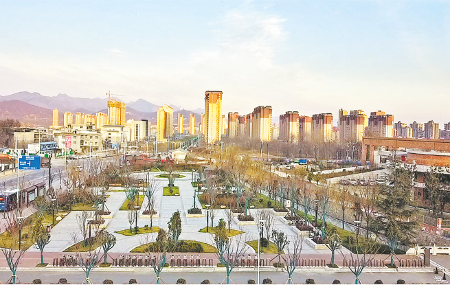 商洛城市街景——馬蓮峪街區(qū)廣場(chǎng)