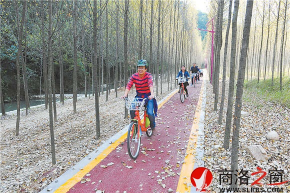 后灣村有專門的公共自行車服務(wù)點，有許多條修建漂亮的自行車道，無論什么季節(jié)騎車暢游在村子中間，都是一種極其愉悅的享受。
